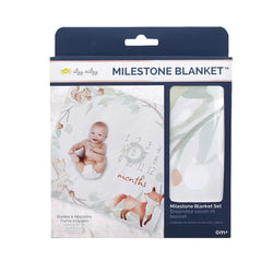 Itzy Ritzy - Cutie Captures Milestone Blanket - Double sided - Floral