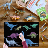 Imagination Starters Chalkboard Dinosaur Placemat