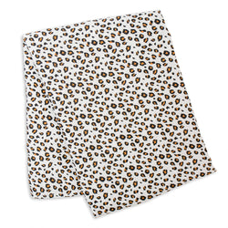 Lulujo Swaddle Blanket Bamboo Cotton - Leopard