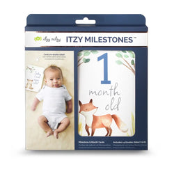 Itzy Ritzy - Cutie Captures Milestone Cards - Double sided - Woodland