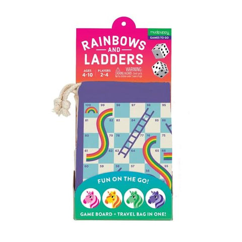 Mudpuppy Rainbows and Ladders Travel Game