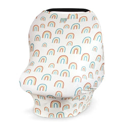 Itzy Ritzy - Mom Boss - Nursing, Shopping and Car Seat Cover - Neutral Rainbow