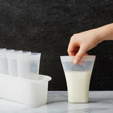 Zip Top Breast Milk Bag Set of 6 plus Freezer Tray