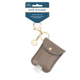 Itzy Ritzy Taupe Cute ‘ n Clean Hand Sanitizer Charm Keychain