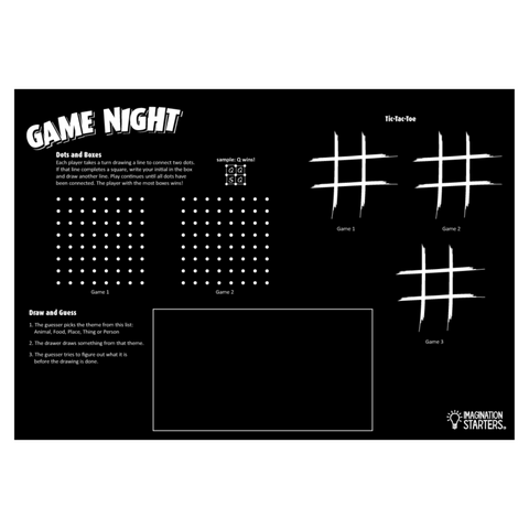 Imagination Starters Game Night Placemat