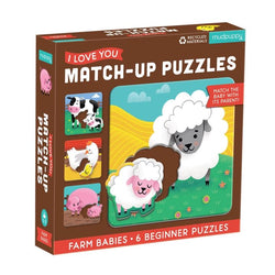 Mudpuppy Farm Babies I Love You Match Up Puzzle