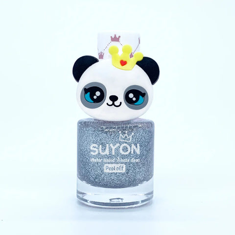 Suyon - Panda Ring Nail Polish - Glitter Silver