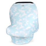 Itzy Ritzy - Mom Boss Nursing, Shopping and Car Seat Cover - Blue Cloud