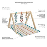 Itzy Ritzy - Ritzy Activity Gym - Wooden Gym with Toys