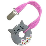 Silli Chews Mini Kitty Donut Teether & Strap Set