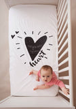 Luv Bug Little Dreamer Waterproof Crib Sheet Heart