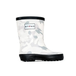Stonz - Rain Boots -  Camo Print - White/Light Grey