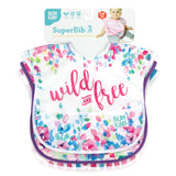Bumkins - Superbib 3 pack - Wild and Free, Watercolour, Flower