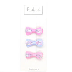 Ribbies - Set of 3 Liberty Bows - Betsy Pastel Pink