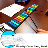 MukikiM - Xylophone - 22 Colour Coded Bars and Play by Colour Song Booklet