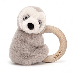 Jellycat Sloth Wooden Ring Toy