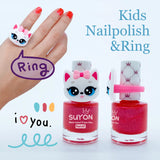 Suyon - Kitty Ring Nail Polish - Shimmer Pink