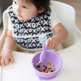Bumkins - Silicone First Feeding Set with Lid and Spoon - Lavender