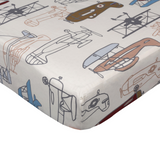 Lolli Living Crib Fitted Sheets - Aeroplanes Print