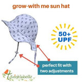 Jan and Jul By Twinklebelle Grow-With-Me Sun Hat - Navy Pineapple